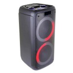 822 Dual 2x 8 inch 100W Big Partybox Portable Bluetooth RGB Light with 2x Wireless Microphones