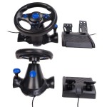 3in1 Gaming Racing Steering Wheel PS3 PS2 PC + Pedals