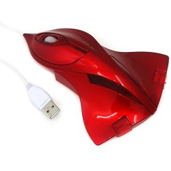 USB Optical Mouse Airplane Big Stealth Airforce Red