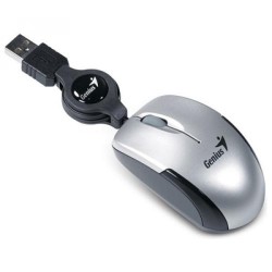 Genius Micro Traveler V2 Retractable USB Super Mini Mouse Silver