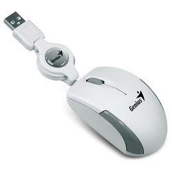 Genius Micro Traveler V2 Retractable USB Super Mini Mouse White