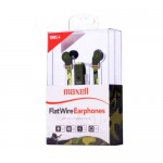 Maxell CAMO Urban Flat Wire Earphones with mic camouflage TRRS4