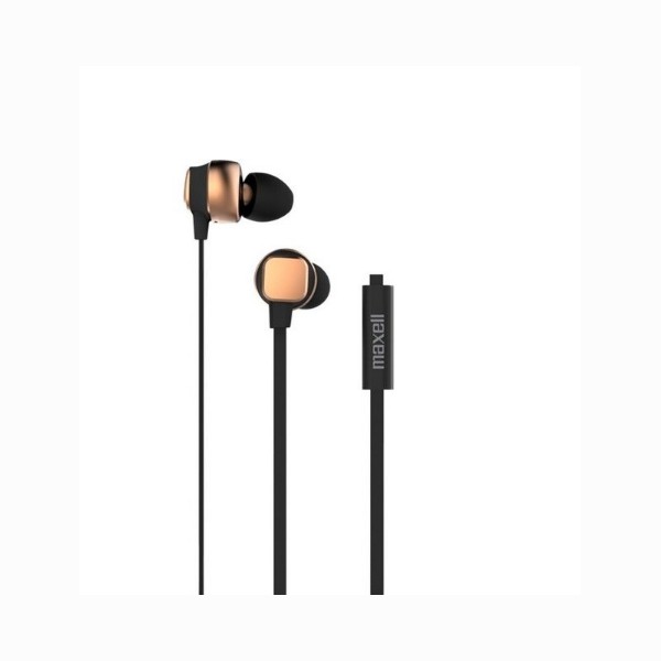 Maxell Metalix Earphones High Quality Sound with microphone MXH-ES200 GOLD