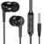 XO EP37 Handsfree 1.15m Handsfree Earphones 3.5mm with mic Black