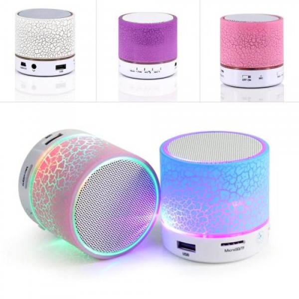 Bluetooth Speaker a9 Modern LED Illuminated Subwoofer Wireless Calls Handsfree MicroSD Card Music