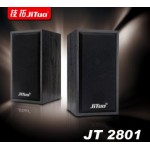 USB Speakers JT 2801 USB Powered 3.5mm Audio Multimedia Stereo Speaker Wooden Black